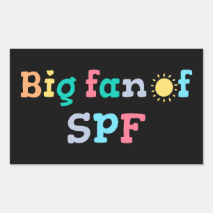 Sticker Rectangulaire Grand fan de SPF