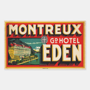 Sticker Rectangulaire Grand Hotel Eden (Montreux France)