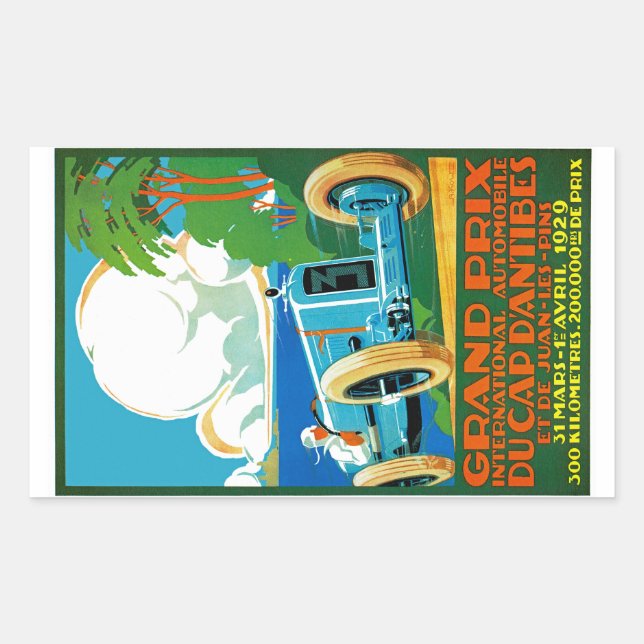 Sticker Rectangulaire Grand Prix du Casquette d'Antibes (Devant)