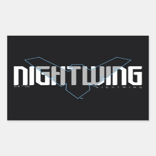 Sticker Rectangulaire Graphique de nom high-tech Nightwing