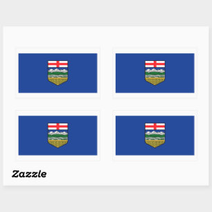 Sticker Rectangulaire Graphique des drapeaux de l'Alberta