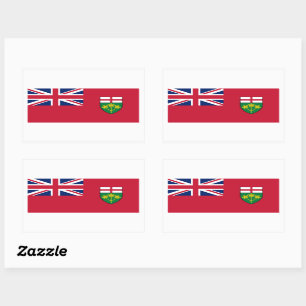 Sticker Rectangulaire Graphique des drapeaux de l'Ontario