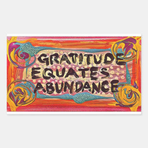 Sticker Rectangulaire Gratitude LuckyPen