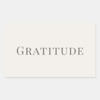 Sticker Rectangulaire Gratitude – Minimal Typography Design