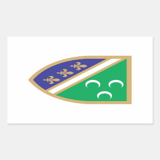Sticker Rectangulaire Grb Sandžaka, manteau de Sandžak des bras