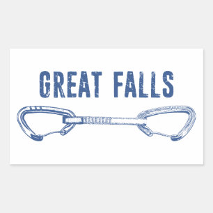 Sticker Rectangulaire Great Falls Virginia Rock Escalade Quickdraw