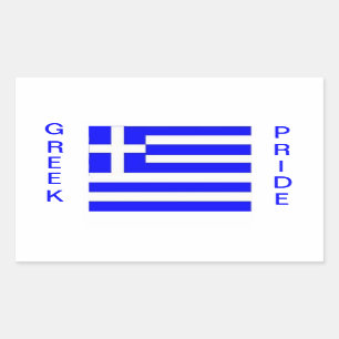 Sticker Rectangulaire Grec Pride. Drapeau de la Grèce