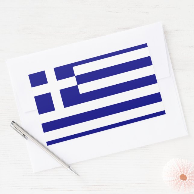 Sticker Rectangulaire Grèce (Enveloppe)