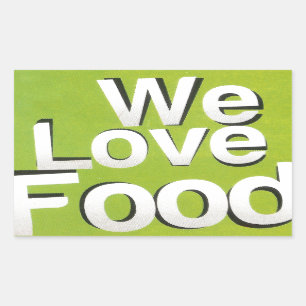Sticker Rectangulaire Green Grub Club : We Heart Food Design
