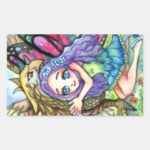 Sticker Rectangulaire Griffin et Fairy