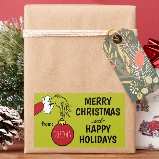 Sticker Rectangulaire Grille | À partir de l'étiquette cadeau de Noël (vacances)