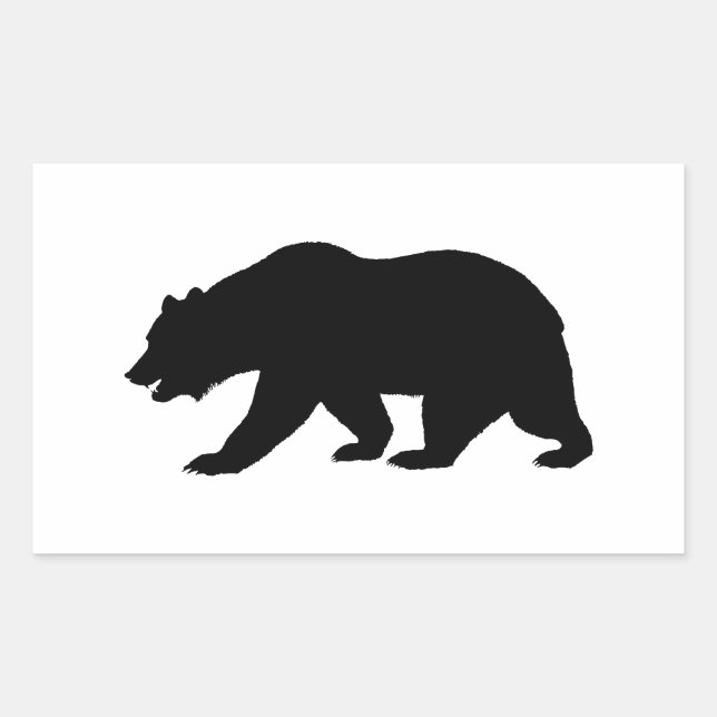 Sticker Rectangulaire Grizzly Bear (Devant)