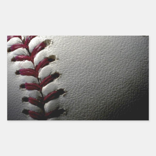 Sticker Rectangulaire Gros plan de base-ball (Devant)