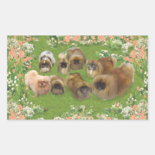 Sticker Rectangulaire Groupe de jardin
