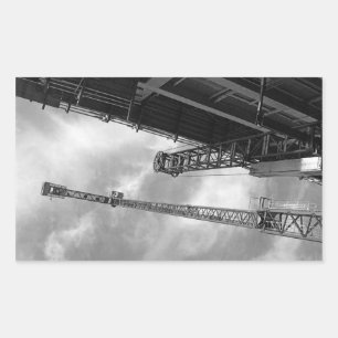 Sticker Rectangulaire Grue et matériel de construction contrepoids photo