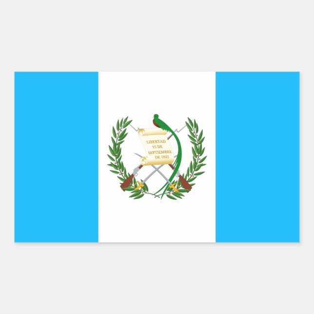 Sticker Rectangulaire Guatemala (Devant)
