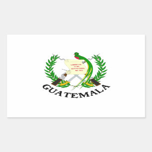 Sticker Rectangulaire GUATEMALA - emblème/drapeau/armoiries/symbole
