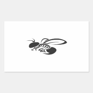 STICKER RECTANGULAIRE GUÊPE TRIBALE