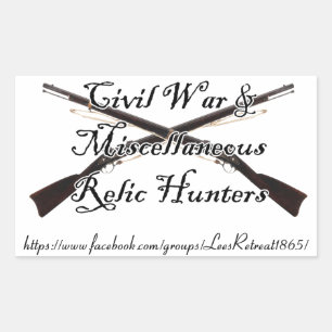 Sticker Rectangulaire guerre civile et misc relique chasseurs decal