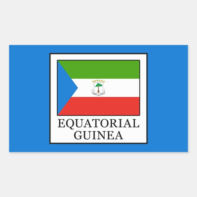 Sticker Rectangulaire Guinée équatoriale (Devant)