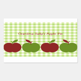 Sticker Rectangulaire Guingan et pommes