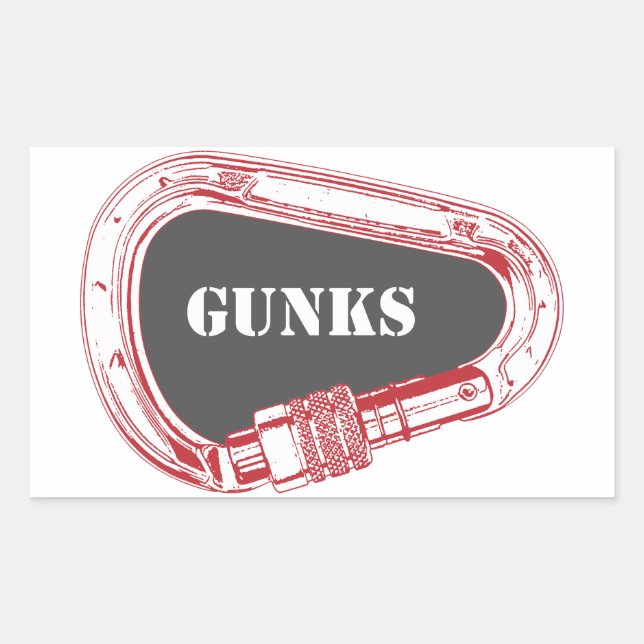 Sticker Rectangulaire Gunks Escalade carabiner (Devant)
