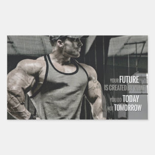 Sticker Rectangulaire Gymnase Motivationnelle
