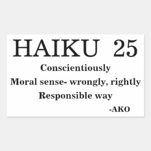 STICKER RECTANGULAIRE HAIKU 25