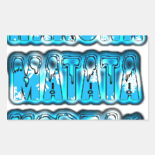 Sticker Rectangulaire Hakuna Matata Corée du Sud Art Imprimer/Graphique