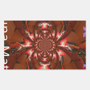 Sticker Rectangulaire Hakuna Matata Halloween Masque Kaleidoscope Abstra