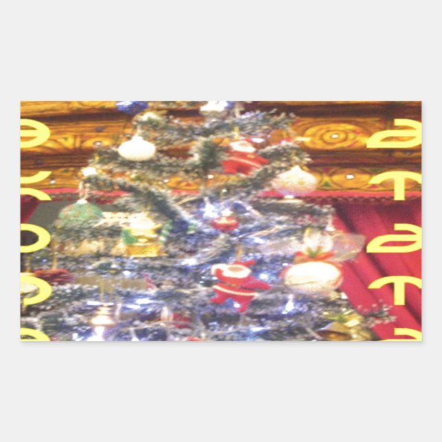 Sticker Rectangulaire Hakuna Matata Joyeux Noël & un Joyeux Nouvel An.p (Devant)
