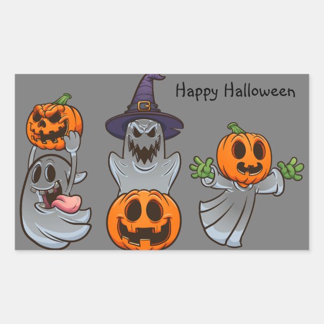 Sticker Rectangulaire Halloween Fun (Devant)