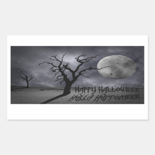 Sticker Rectangulaire Halloween paysager éffrayant