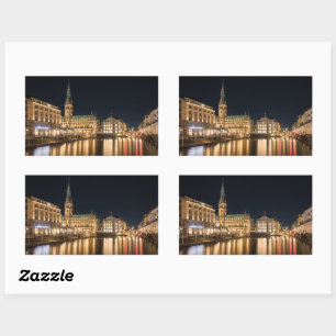Sticker Rectangulaire Hambourg Allemagne