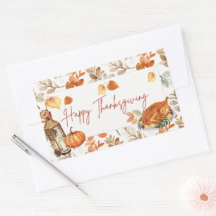 Sticker Rectangulaire Happy Thanksgiving