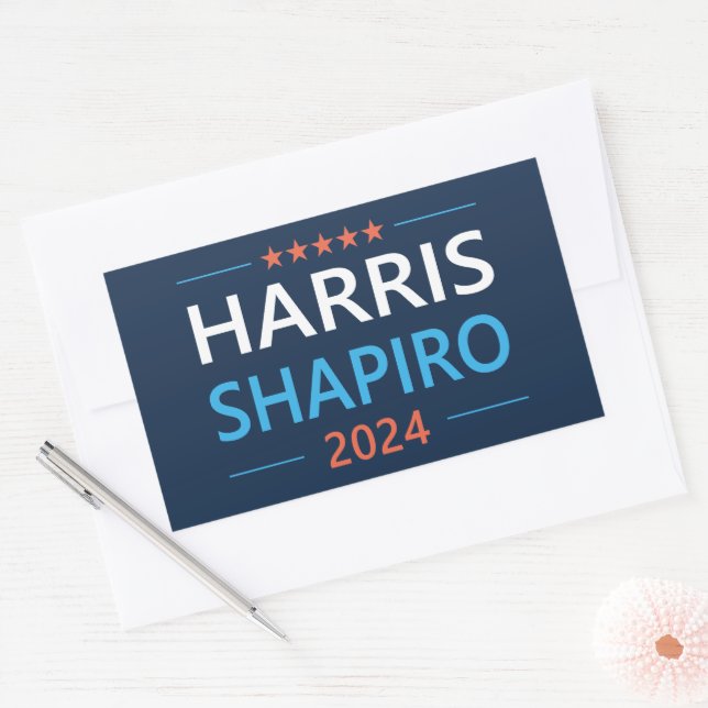 Sticker Rectangulaire Harris Shapiro 2024 (Enveloppe)