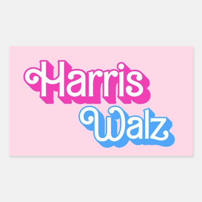 Sticker Rectangulaire Harris Walz (Devant)