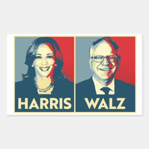 Sticker Rectangulaire Harris Walz 2024