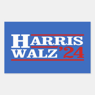 Sticker Rectangulaire Harris Walz 24