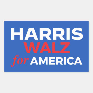Sticker Rectangulaire Harris Walz pour l'Amérique