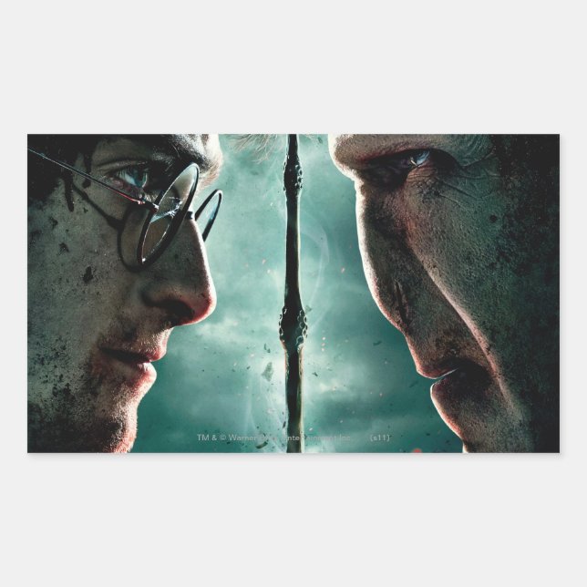 Sticker Rectangulaire Harry Potter 7 Partie 2 - Harry vs Voldemort (Devant)