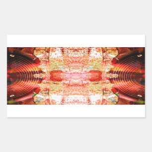 Sticker Rectangulaire Haut-parleurs audio à chaud