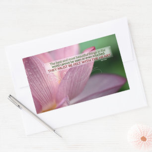 Sticker Rectangulaire Helen Keller Citation Inspirationnelle "Sens avec 
