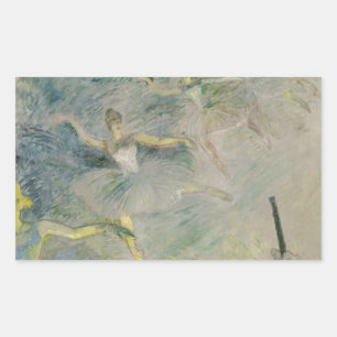 Sticker Rectangulaire Henri de Toulouse-Lautrec - Danseurs de ballet