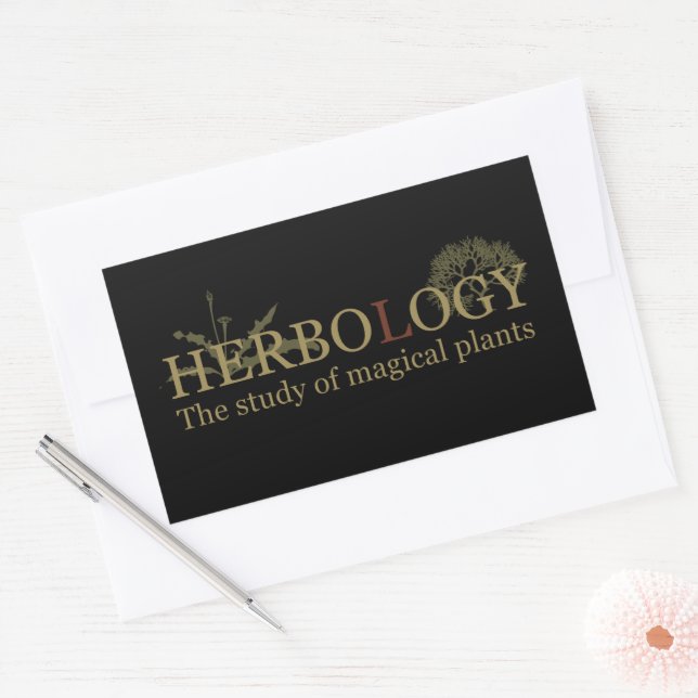 Sticker Rectangulaire herbologie (Enveloppe)