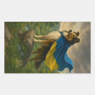 Sticker Rectangulaire Héros Rough Collie