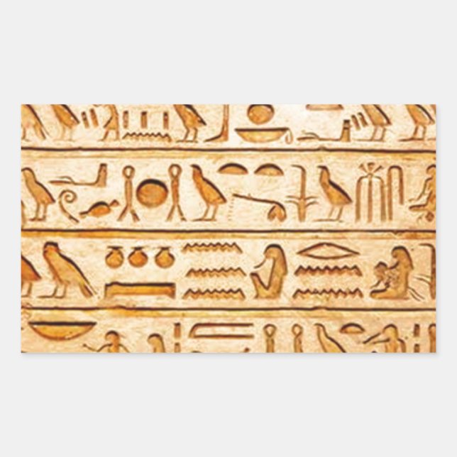 Sticker Rectangulaire hieroglyphics hiéroglyphes (Devant)