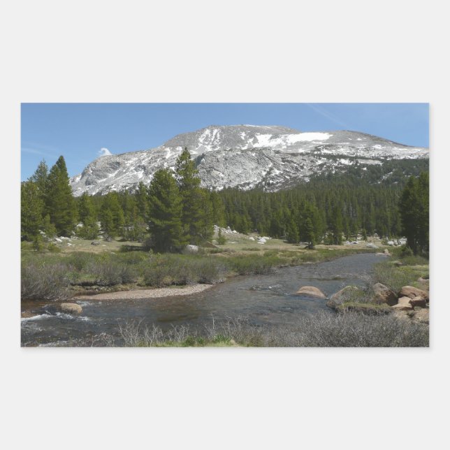 Sticker Rectangulaire High Country Mountain Stream II à Yosemite (Devant)