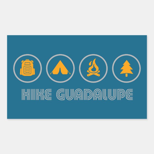 Sticker Rectangulaire Hike Guadalupe Mountains National Park (Devant)