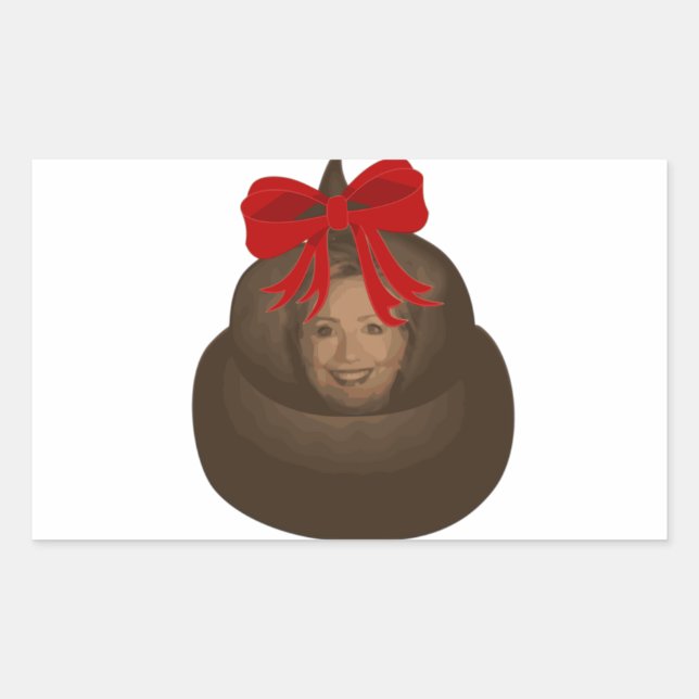 Sticker Rectangulaire Hillary Poop (Devant)